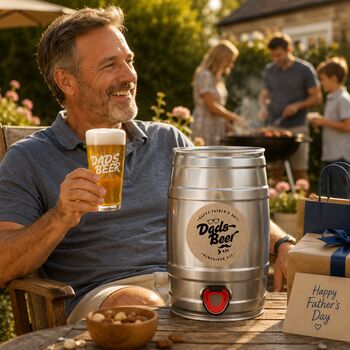Father's Day Dad's Beer Mini Keg Five Litre, 3 of 5