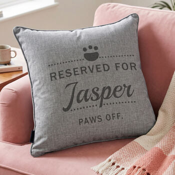 Personalised Reserved For Pet Cushion, 2 of 6