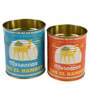Pair Of Moroccan Storage Tins, 2 of 3