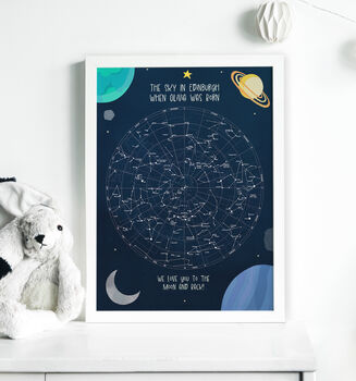 The Day You Were Born Personalised Constellation Print, 7 of 9