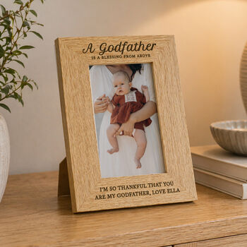Personalised Godfather Wooden Photo Frame, 2 of 4