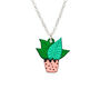 Little House Plant Charm Necklace, thumbnail 2 of 3