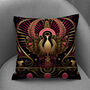 Celestial Aviary Art Deco Phoenix Poly Linen Cushion, thumbnail 4 of 6