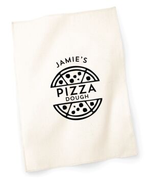 Personalised Pizza Dough Tea Towel, 2 of 3