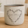 Personalised Engraved Plant Pot Wedding Gift, thumbnail 3 of 8