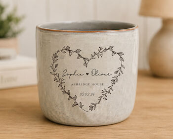 Personalised Engraved Plant Pot Wedding Gift, 3 of 8