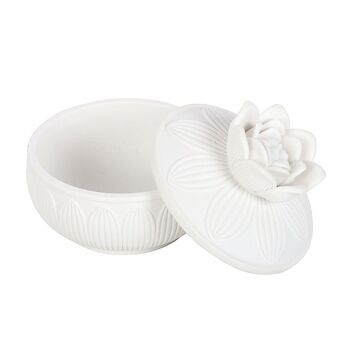 White Lotus Flower Trinket Box, 2 of 2