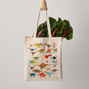 Dinosaurs Canvas Tote Bag, 3 of 4