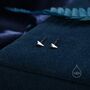 Sterling Silver Extra Tiny Triangle Pyramid Stud Earrings, thumbnail 2 of 11