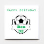 Happy Birthday Football Shield Greeting Card, thumbnail 3 of 6
