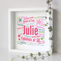 Personalised 50th Birthday Word Art Gift Her, thumbnail 1 of 5