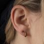 Black Stone Huggie And Tiny Stud Set Of Earrings, thumbnail 1 of 8