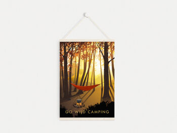 Go Wild Camping Travel Poster Art Print, 6 of 8
