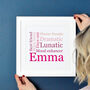 Personalised Typographic Print Any Occasion, thumbnail 2 of 5