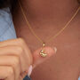 Croissant Charm Necklace, Sterling Silver Or 18ct Gold Plated, thumbnail 3 of 12