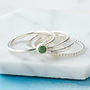 Simply Birthstone Sterling Silver Stacking Rings, thumbnail 8 of 12