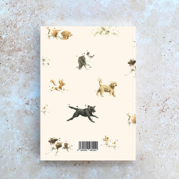 Dogs Cream And Blue A5 Premium Notebook, 2 of 2