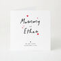 Personalised First Valentine’s Day Card For Mummy 'On Our First Valentine’s Day' Keepsake Card, thumbnail 1 of 4
