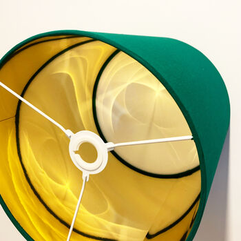 Bottle Green Drum Lampshade, 7 of 9