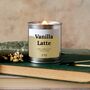 Vanilla Latte Coffee Wood Wick Candle, thumbnail 1 of 7