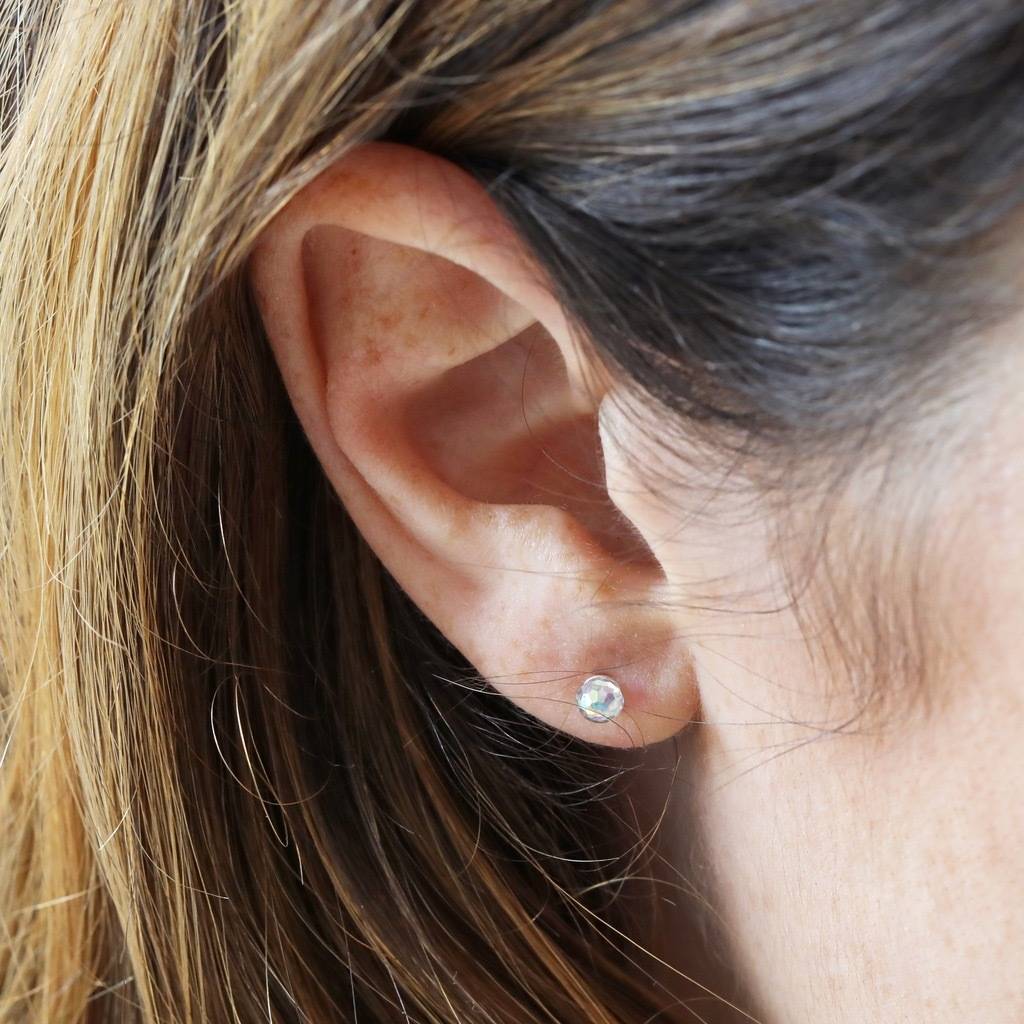 swarovski crystal ball stud earrings by lisa angel