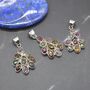 Mixed Tourmaline Pendant: Sterling Silver, thumbnail 1 of 8
