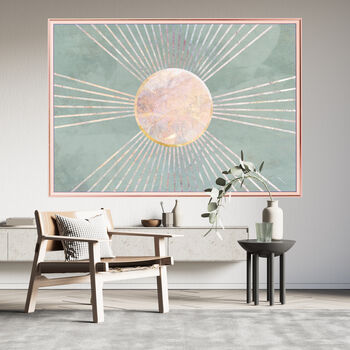 Landscape Boho Art Custom Print Sun Rising Green, 2 of 5