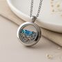 Stainless Steel Crushed Opal Living Locket, thumbnail 1 of 9