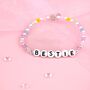 Bestie Beaded Friendship Bracelet, thumbnail 4 of 6