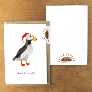 Horned Puffin Christmas Cards, 3 of 8