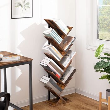 Nine Tier Tree Bookshelf Bookcase With Shelves, 6 of 11