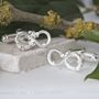 Silver Infinity Twig Cufflinks, thumbnail 1 of 3