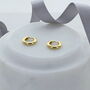 Gold Plated Classic Huggie Earrings, thumbnail 1 of 2