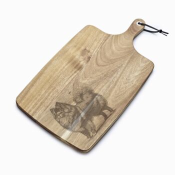Personalised Finnish Lapphund Engraved Acacia Serving Board, 3 of 8