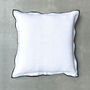 Laurie Linen Embroidered Cushion, thumbnail 2 of 8