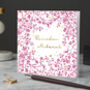 Pink Ramadan Mubarak Greeting Card With Gold Foil Calligraphy, thumbnail 1 of 2