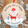 Personalised 1st Christmas Bauble Decoration, thumbnail 2 of 5