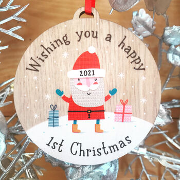 Personalised 1st Christmas Bauble Decoration, 2 of 5