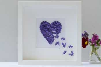 Personalised Engagement Butterfly Heart, 3D Art, 8 of 12