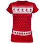 Womens Festive Christmas Ski Tshirt, thumbnail 4 of 8