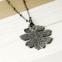 Small Lacey Oak Real Leaf Necklace, thumbnail 3 of 12