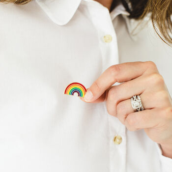 Rainbow Enamel Pin Badge, 3 of 3