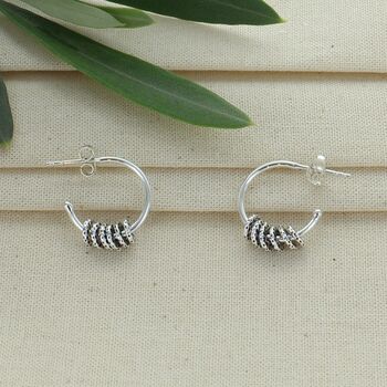 60th Birthday Infinity Ring Hoop Earrings, 4 of 8
