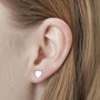 Great Mums Get Promoted To … Sterling Silver Heart Earrings, thumbnail 2 of 5