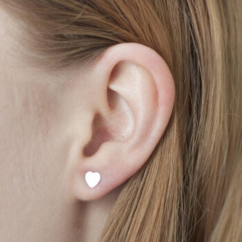 Great Mums Get Promoted To … Sterling Silver Heart Earrings, 2 of 5