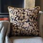 Luxury Velvet Cushion Autumn Graphite And Gold Optional Piping, thumbnail 2 of 9