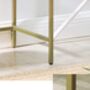 Tempered Glass Console Table With Golden Frame, thumbnail 4 of 7
