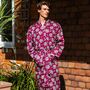 Lightweight Men's Dressing Gown Gatsby Paisley Wine, thumbnail 2 of 7
