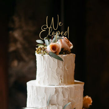Wooden Script Our Forever Wedding Cake Topper Fa7, 4 of 9