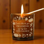 Personalised Pumpkin Pumpkins Amber Glass Candle, thumbnail 1 of 5